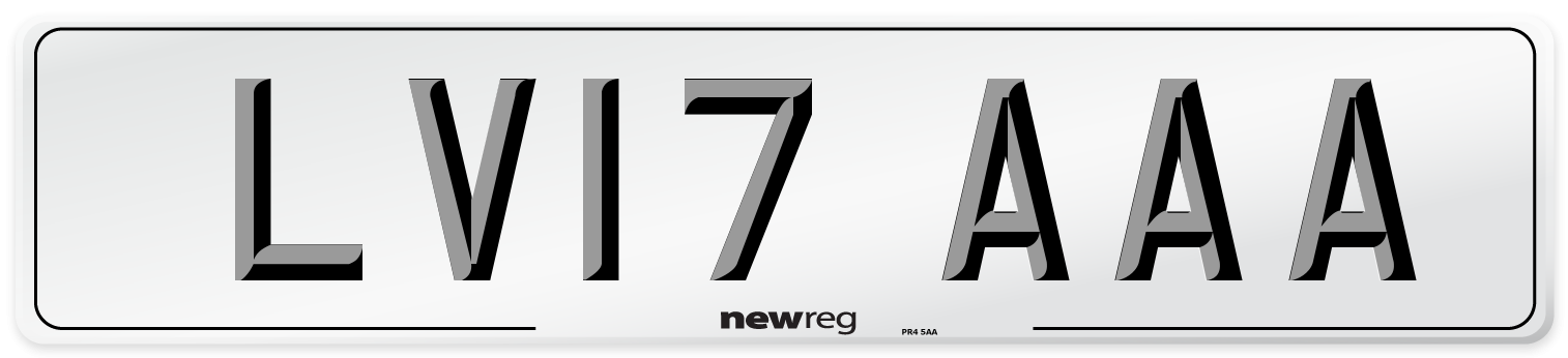 LV17 AAA Number Plate from New Reg